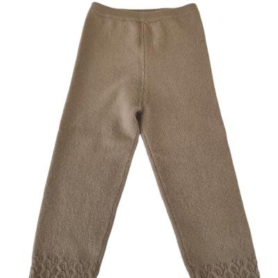 China Anti-pilling cashmere knitted kids pants for sale