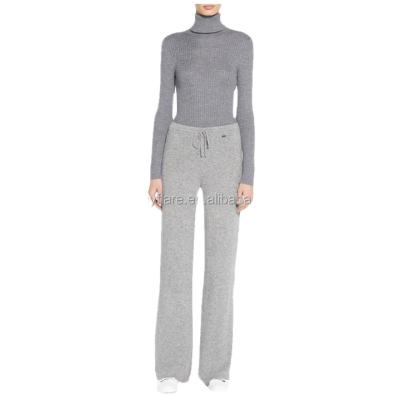 China Fashionable Women 100% Cashmere Anti-pilling Knitted Super Warm Loose Pants for sale