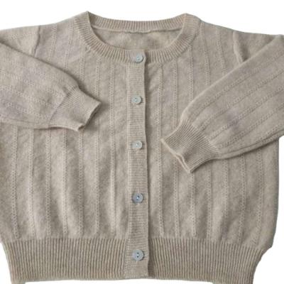 China New Design Anti-shrink Pure Cashmere Pattern Kids Knitting Cardigan for sale