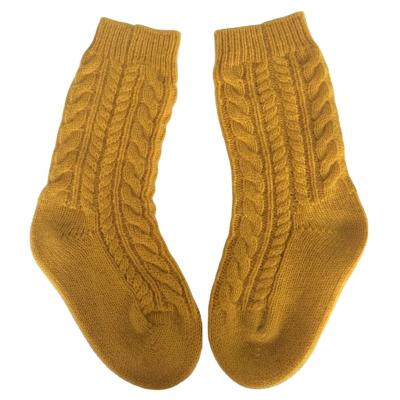 China Antibacterial Custom Cashmere Knit Kids Socks for sale