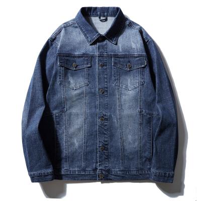 China Factory direct sale viable oversized lapel solid button coats Outwear casual men's denim jacket for sale