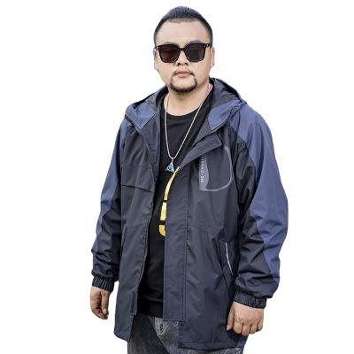 China Big and tall viable new style plus size jacket loose casual jacket contrast color hooded apparel pungent windproof wholesale for sale