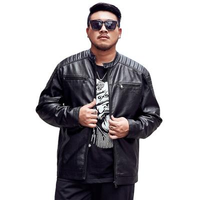 China Viable 2021 large and tall men's winter PU motorcycle leather jacket plus size men's jacket men's jacket factory wholesale for sale