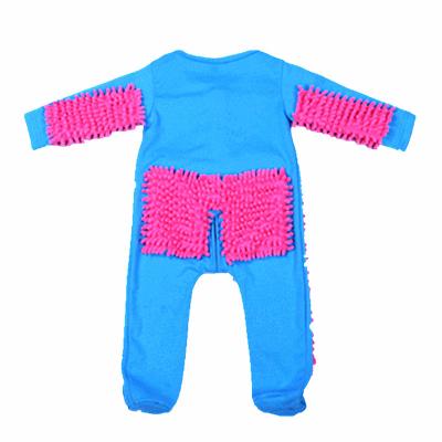 China Hot-selling 100% Cotton Baby Long Sleeve 100 Thick Mop Clothes Lazy Bag Fart One-Piece Romper for sale