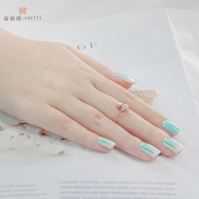 China Design Press On Nails Full Cover Fashion Soft Pink Square Tips Artificial Nails for sale