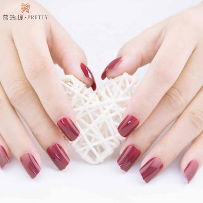 China Design Full Cover Polish Red Press On Nail Salon Design Finger 0-9 Sizes Nails Supplier Daily Life 24pcs/set 3-6days Acceptable ABS for sale