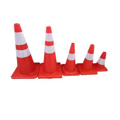 China High Visibility PVC Road Safety Cones , Warning Reflective Road Cones for sale