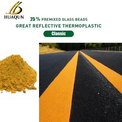 China Classic Reflective Hot Melt Line Marking Paint 25% Glass Bead Thermoplastic Road Marking Paint for sale