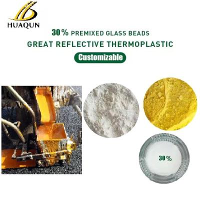 Chine Peinture de marquage de ligne de fusion à chaud réfléchissante personnalisable 30% perle de verre Peinture de marquage de route thermoplastique à vendre