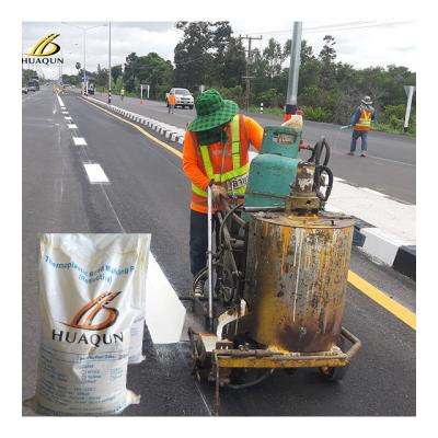 China Vietnam Popular White And Yellow Road Paint 20% Mixed Glass Bead Marking Highway Thermoplastic Reflective Road Paint for sale