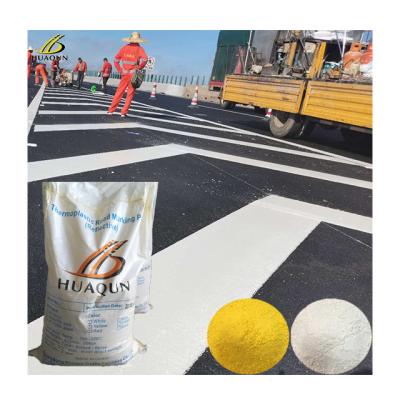 China Road Line Paint Yellow White Color Traffic Coating Powder Thermoplastic Hot Melt Road Marking Paint for sale