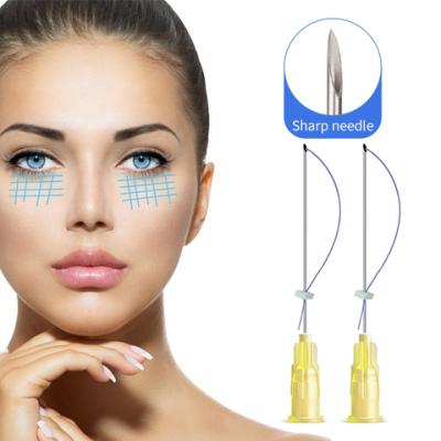 China Easy to use 30G 25mm single line mono line mono line hilos absorbable facial v line facial lift absorbable facial floss for sale