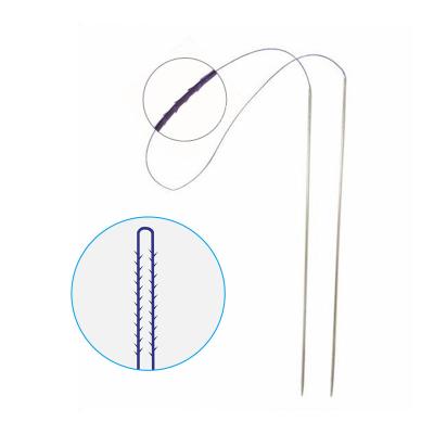 China Easy to use anti-aging double needle thread 20G hilo aguja 4D tooth 4D thread lift 400mm dop for sale