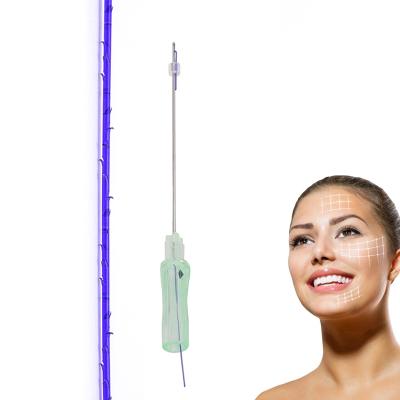 China Easy to use 4D 19G 100mm tooth pdo facial hilo I thread big face lift with fast shipping for sale