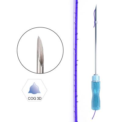 China Easy to use best price 3d tooth sutura meso needle fio facial thread 19G 100mm with pdo thread lift for sale