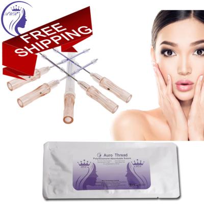 China Easy to use Korea best beauty consumables collagen pdo W cannula tooth 4D 19G 120mm blunt thread lift for sale