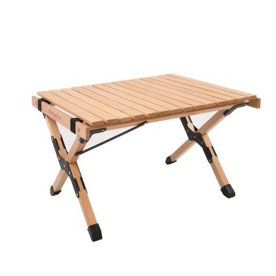 China Mountainhiker High Quality Beech Small Garden Table Egg Roll Table Easy Carry Solid Wood Outdoor Dining Wood for sale