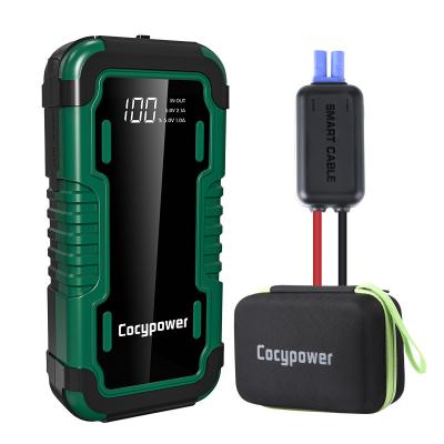 China Multifunctional Car Battery Start Cocypower Emeygency Vehicle Tools 12v Battery Booster With Wireless Charging SOS Lighting 1200a Jump Starter for sale