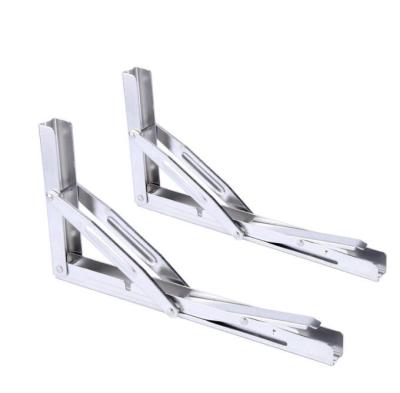 China SS304 4mm-Thick 4PC Stainless Steel Shelf Brackets Floating Shelves Heavy Duty 