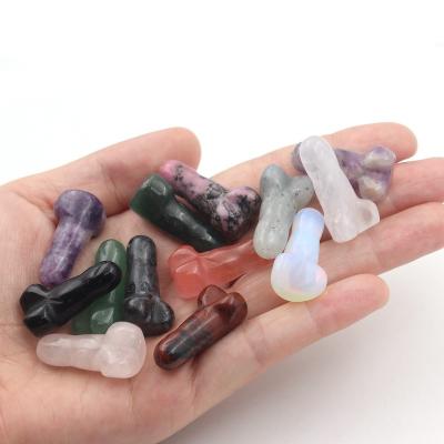 China Wholesale Natural Mini Penis Crystal Women Penis Dildo Penis Gem Stone Crafts Africa China Europe India Japan Vietnam 30mm Real Crystals Stones for sale