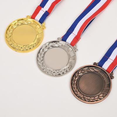 China Hot Selling World Metal Opens Silver Gold Blank Race Award Bronze Medals Custom Metal Medal for sale