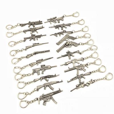 China Pan 98K AK47 Gun Bulk Helmet Collectable Pan 98K AK47 Box Airdrop Weapon Grenade Flash FAK47 Bomb Key Chain for sale