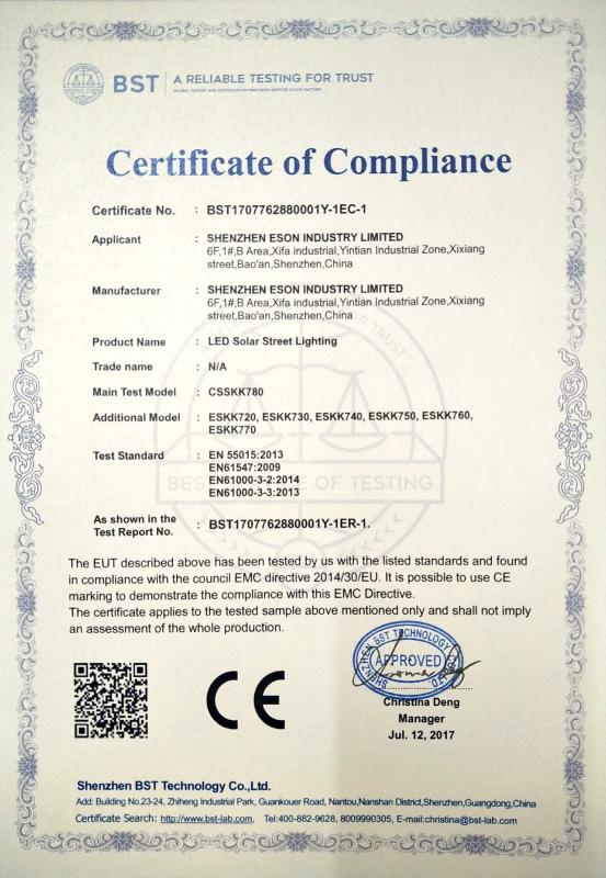 CE - Shenzhen Eson Industry Limited