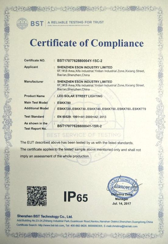 IP - Shenzhen Eson Industry Limited