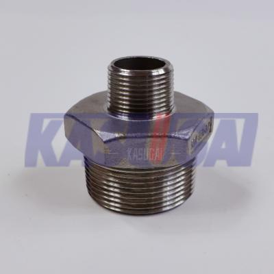 China AISI 304 ISO 49-1994(E) CL1000 Stainless Steel Cast Hexagon Threaded Reducing Nipple for sale