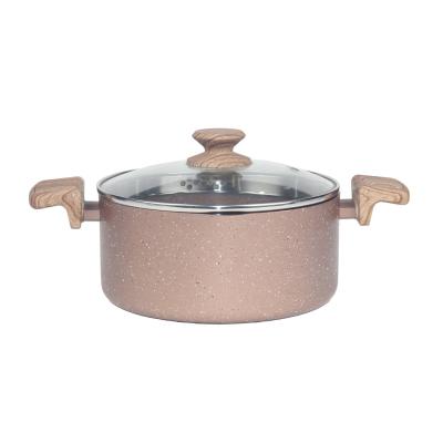 China Nonstick Cookware Sets Aluminum Pasta Pot With Glass Lid,Cooking Pots Kitchenware for sale