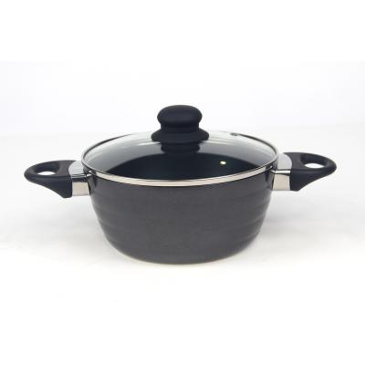 China Wavy soup pot cooking pots casseroles with bakelite double side handle for kitchen cook for sale