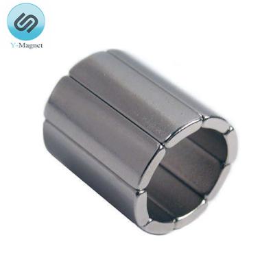 China Moto magnet high performance rare earth neodymium arc magnet for motor for sale