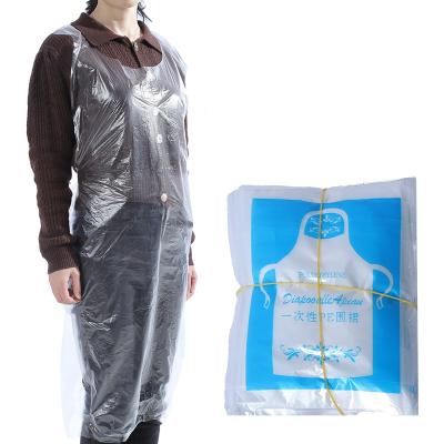 China Long Cleaning Plastic Waterproof Disposable Apron for Cooking and BBQ for sale