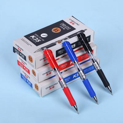 China Normal Press Style Office Gel Pen Black Red Blue 0.5mm Bullet Sign Gel Ink Pen for sale