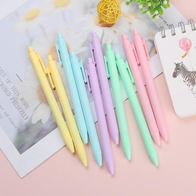 China office & Pen New Design Custom Logo School Macaron Pastel Color Plastic Ball Pen With Logo for sale