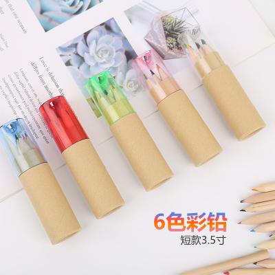 China For Students Coloring Pencil In Tube For Kids 6 Packs With Sharpener for sale