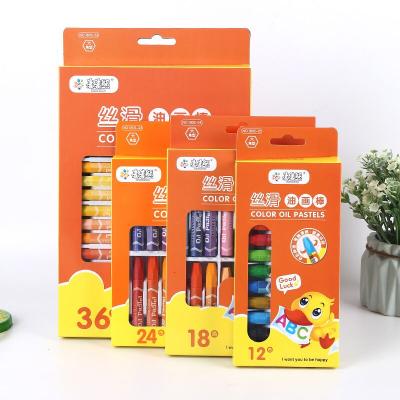 China To Draw Custom Oil Pastels Colors Crayons For Kids In Boxes 12 / 24 Pack for sale