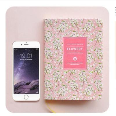 China Promotion\Business\School\Office Small Flower A5 Hardcover Notebook Diary B5 Monthly Weekly Daily Planner for sale