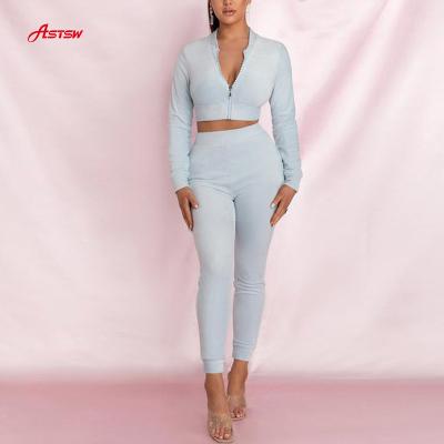 China High Quality Simple Sweatsuit Women's Hot Sales Breathable Fitness Tracksuits 2 Pieces Set Jogging Suit For Women for sale