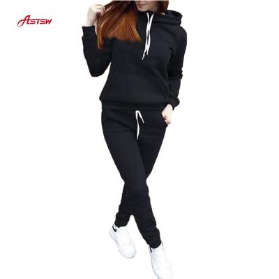 China Winter Breathable Custom Bulk Hoodies Set Wholesale Sports Sweat Suits For Women Custom Outerwear / Cotton Fleece for sale