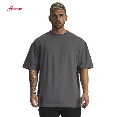 China Anti-Wrinkle New Product High Street Quality Luxury Cotton Loose Fit Little Drop Shoulder Brand White Men's T-shirt Oversize for sale