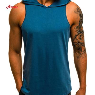 China Hot Sale QUICK DRY Mens Tank Tops Bodybuilding Hip Hop Streetwear Vest Mens Hooded Tank Top for sale