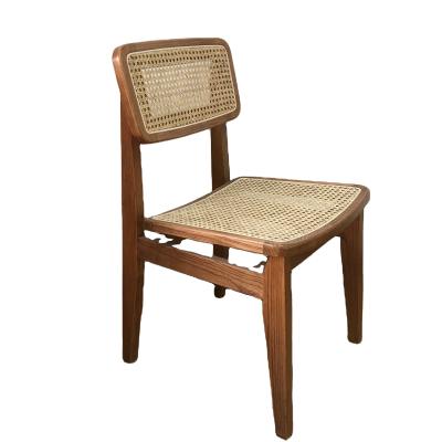 China New Design Chair Beech Wood Rattan Back Seat C Solid Wood Chair Gubi Dining Chair for sale