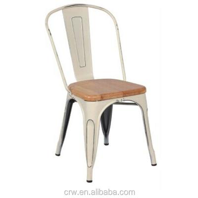 China Industrial Metal Dining Chair Distressed Metal Chair Vintage Industrial Metal Dining Chair for sale