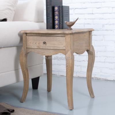 China Cheap Solid French Antique Wood Furniture Solid Wood Bedside Table BT-1501 for sale