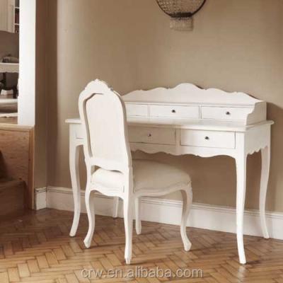 China WH-4021 Solid Wood White Painted French Desk with 3 Drawers for sale