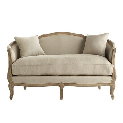 China Reclining Antique French Style 6509J Wooden Two Seater Sofa for sale