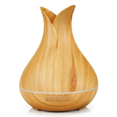 China Best Size Portable Selling New Product High Quality Wood Grain Vase Design Wood Grain Ultrasonic Home Aroma Diffuser for sale