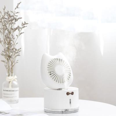 China 2 in 1 Mini Fan Water Cooling Fan Multifunctional Portable Handheld Small Battery Rechargeable Humidifier Fan Humidifier for sale