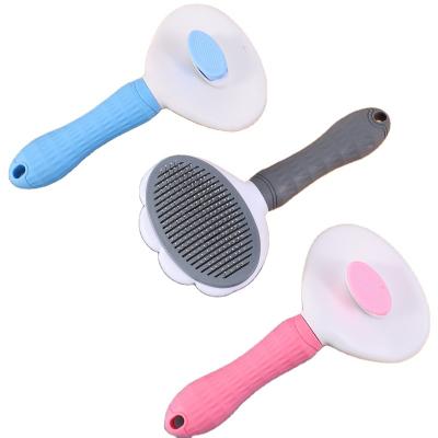 China Pet Hair Brush Pet Grooming Hair Stocked Cleaning Cats Comb Removal Brush Cat Hair Brush Trimmer for sale